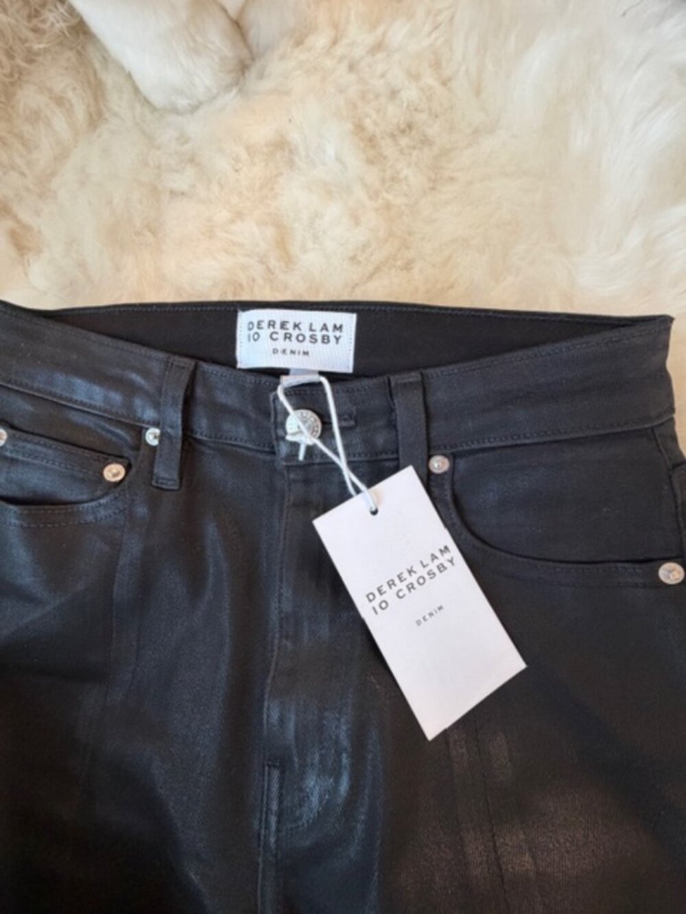 Derek Lam 10 Crossby demin, Lucia, black color size 24 high rise